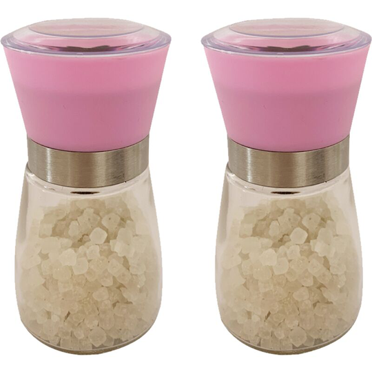 Fvbjd - Salt and Pepper Grinder Set - Adjustable Spice Ceramic Grinders Mill Shaker for Kitchen Table 2PCS pink