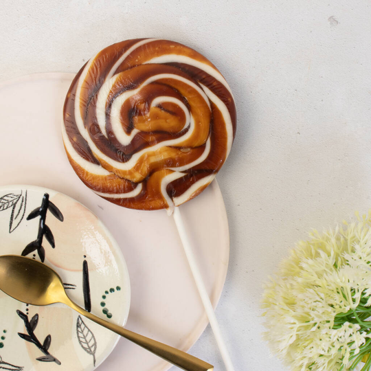 Giant Salted Caramel Swirly Lollipop