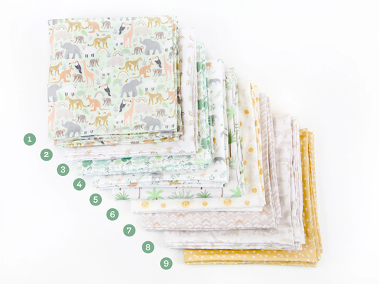 Organic Double Gauze Swaddle Blanket - Jungle Baby By Lisa Whitebutton