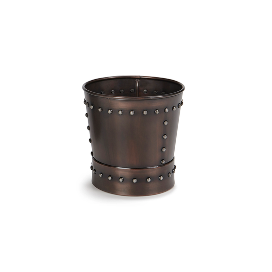 Unique 9 Inch Riveted Bronze Planter For Outdoor Or Indoor Use, Garden, Deck, & Patio