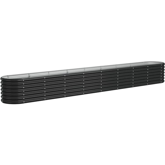 Vidaxl - Garden Planter Powder-coated Steel 332x40x36 cm Anthracite Anthracite