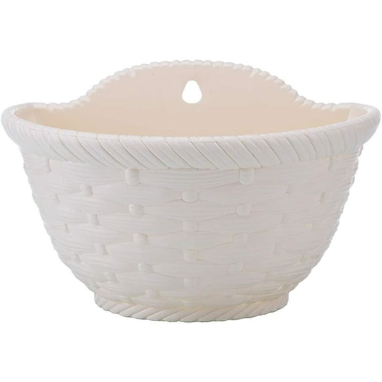 Einemgeld - 2 Pcs Hanging Flower Pots Garden Pots Balcony Planters Semicircle Wall Hanging Bucket Flower Holder for Indoor Garden Home Outdoor Decor