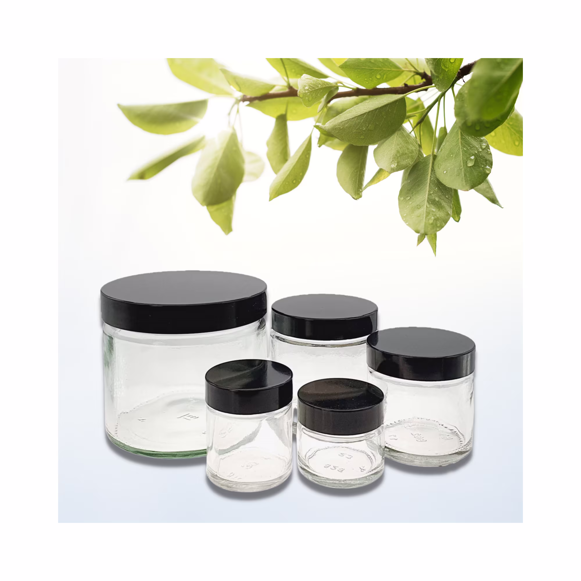 Refillable Clear Glass Jars With Airtight Aluminum Lids/Sold Empty Candle Diy Cosmetic Pots 30 Ml - 250