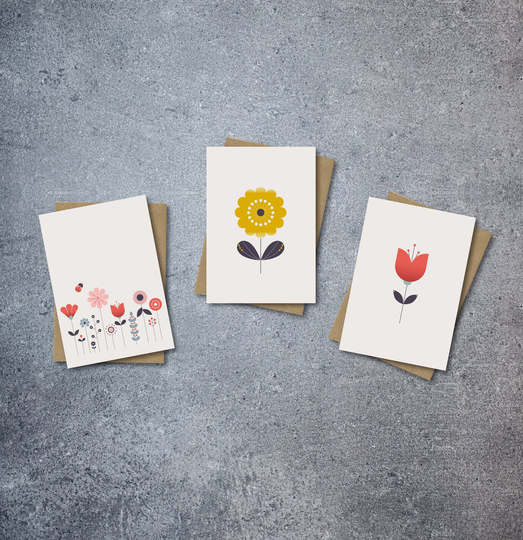 Flower & Butterfly L Card Pack Bundle - Your Choice | Greetings Cards Mix & Match Birthday Thanks Mum Friend Floral