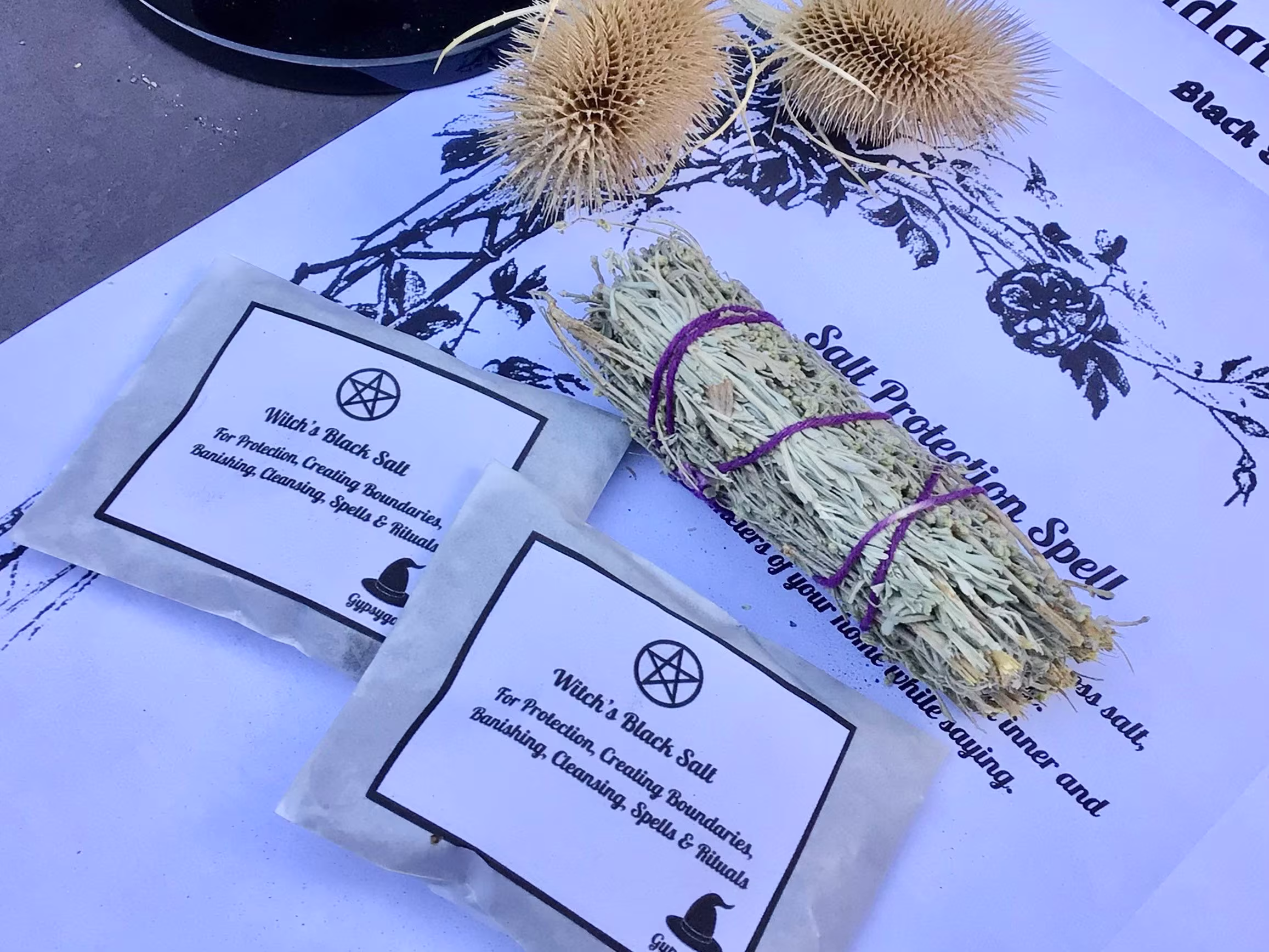 Black Salt & Sage Smudge Stick