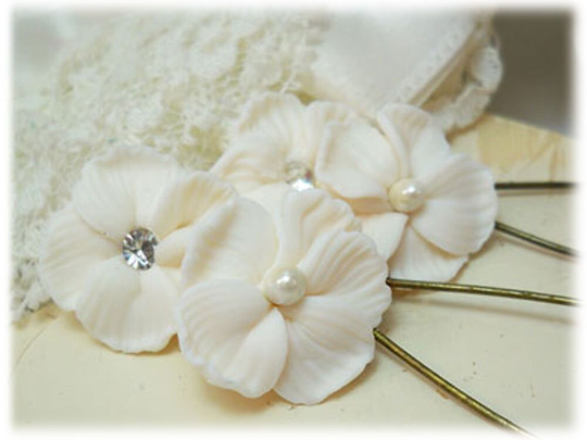 Hibiscus Bridal Dangle Earrings | White Jewelry Flower Wedding Tropical