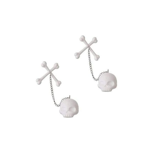 Leaf Tea Infuser, Silicone Tea Strainer, 2 Pcs Tea Bones Skull Tea Filter Diffuser for Loose Leaf Leaves, Mugs and Teapots