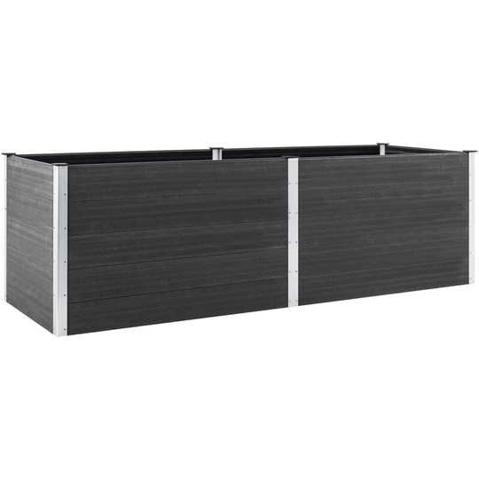 Garden Raised Bed 200x50x91 cm wpc Grey Vidaxl Grey