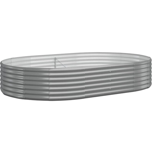 Vidaxl - Garden Planter Powder-coated Steel 214x140x36 cm Grey Grey