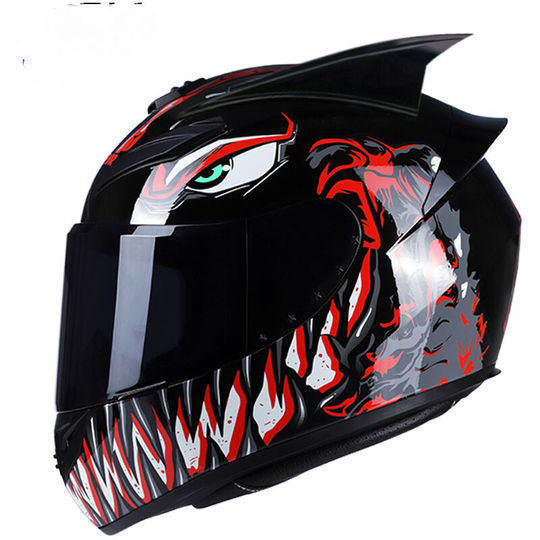 Thsinde - Motorcycle Helmet Full Face Rapid Street Helmet Unisex Adult Cool Rider Equipment Four Seasons New Street Touring Motorbike Helmet