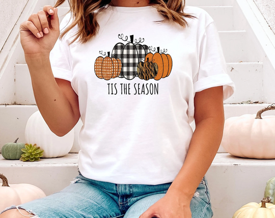 Tis The Season Fall Shirt Soft Bella Canvas 3001 | Cute Pumpkin Tee Tshirt Mom Teacher