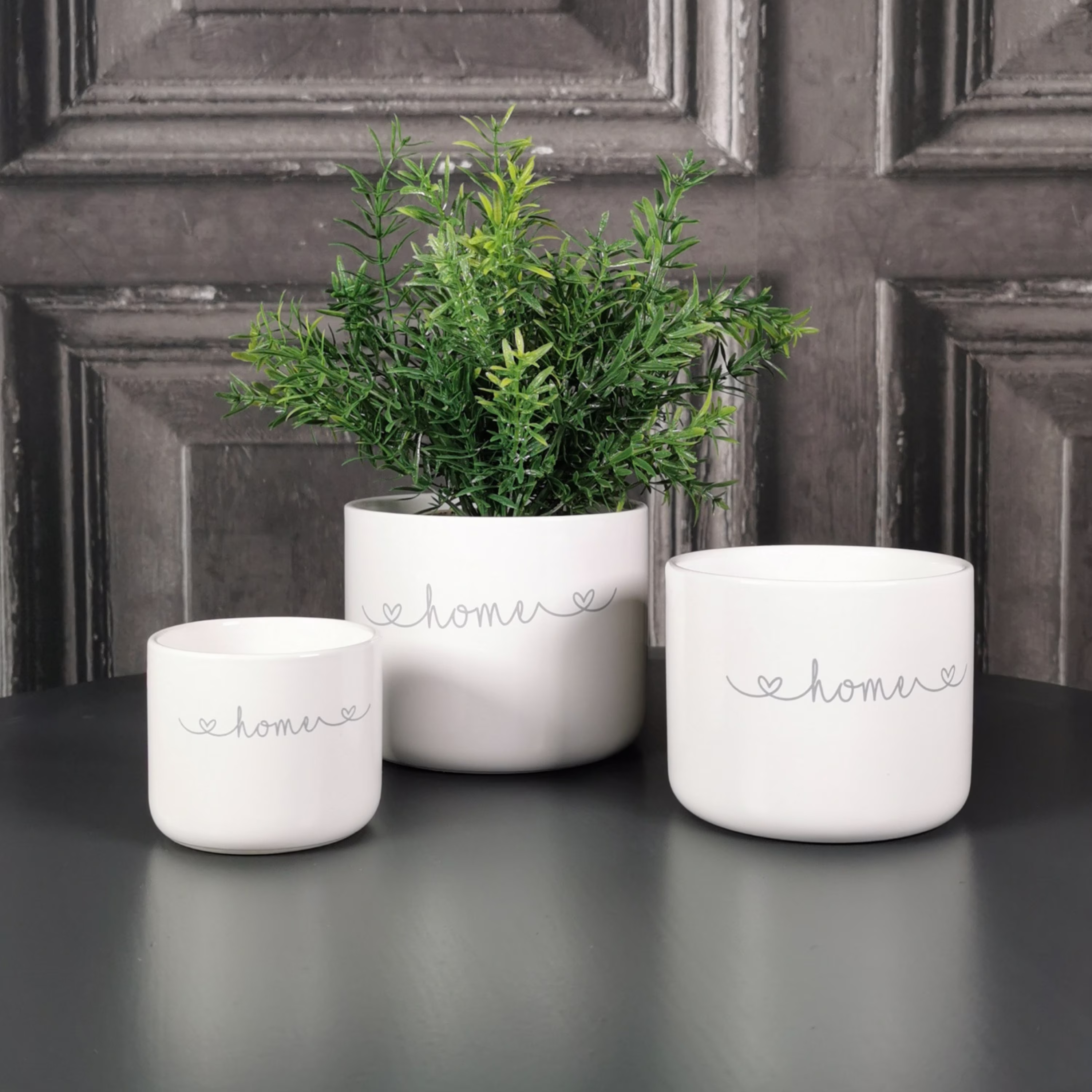 White Indoor Plant Pot Covers, Set Of 3 Small Planters, Cactus Planter, Succulent Planter
