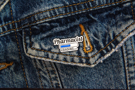 Pharmacist Loading Pin, Enamel Pharmacy Student Brooch, College Medical Brooch