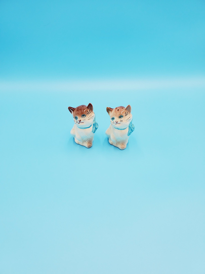 Kitten Set Of Salt & Pepper Shakers; Ceramic Feline Shakers