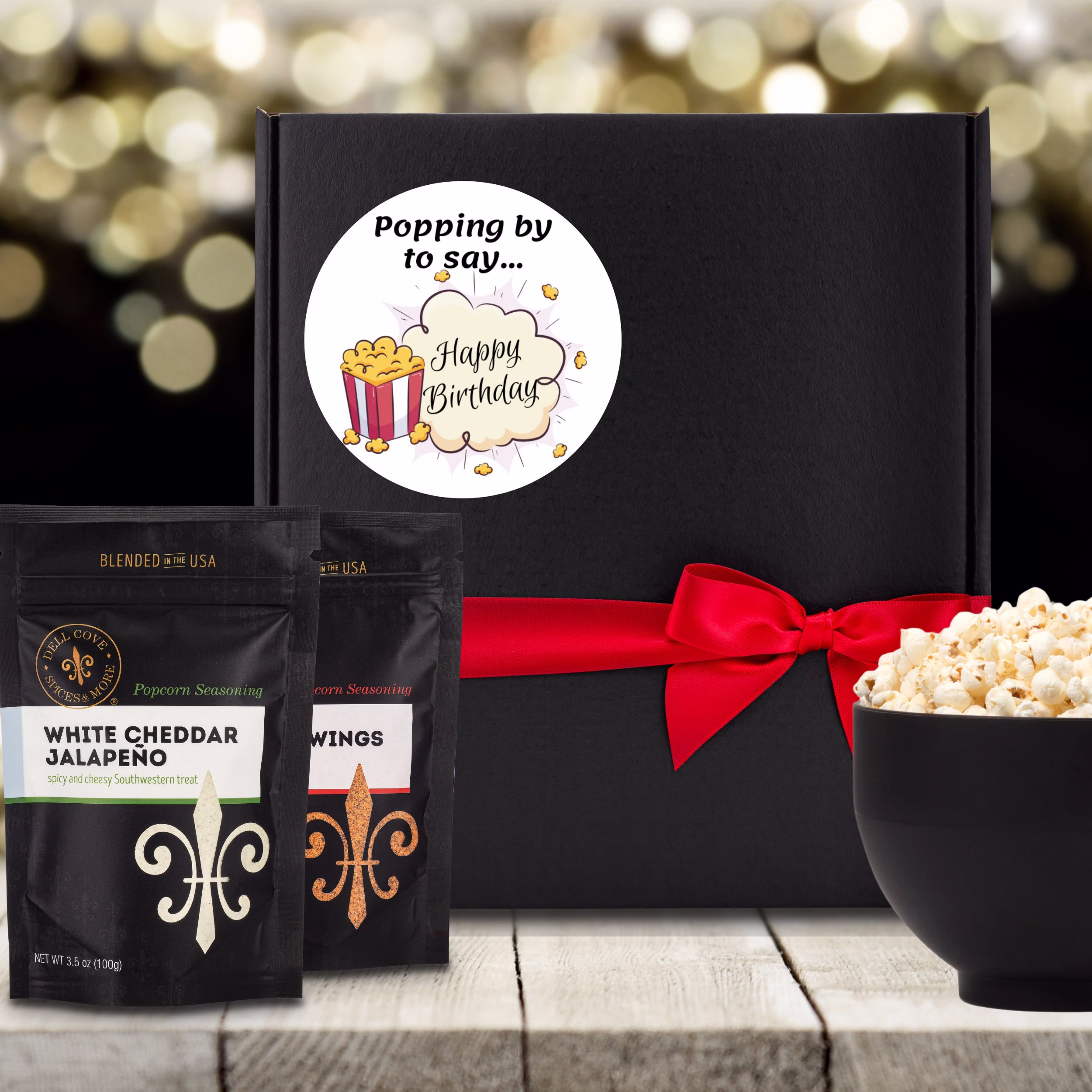 Popcorn Seasoning Gift Box - Seasonings & Kernels Kit, Popcorn Pun, Foodie Gift Set, Birthday, Food Best Friend