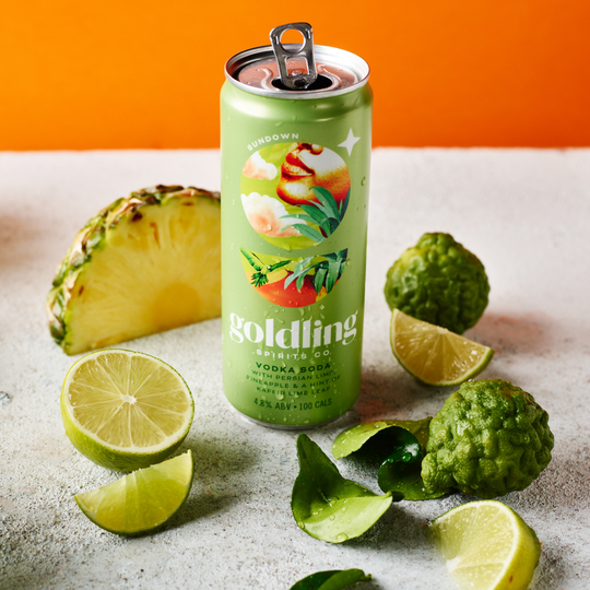 Six Sundown Organic Lime Pineapple Vodka Soda