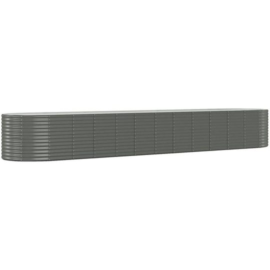 Vidaxl - Garden Planter Powder-coated Steel 507x100x68 cm Grey Grey