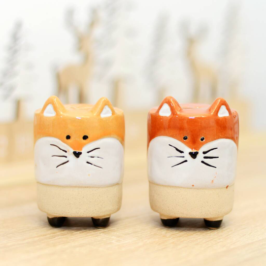 Fox Salt And Pepper Shakers Christmas Present