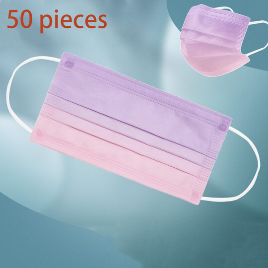 Sun Flowergb - Net Red The same powder blush disposable mask with three layers of melt-blown independent packaging Summer (Dream Purple)