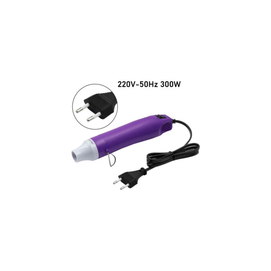 MUFF Soft pottery hot air gun DIY rubber stamp convex powder/relief powder/shrink sheet for DIY,220v purple