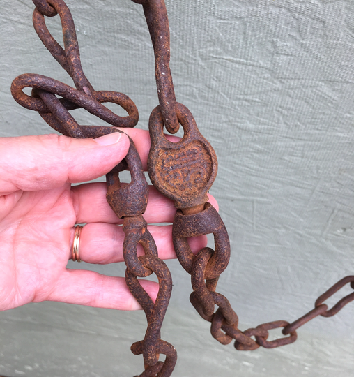 Antique Rusty Chain SectionIndustrial Steampunk Lighting Design & Metalworking Art SupplyPrimitive Garden Plant HangerFree Us Shipping