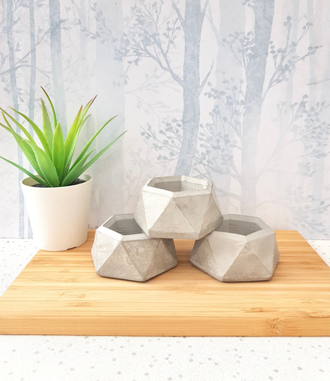 Concrete Pots | Gift Set Desk Accessories Natural Concrete