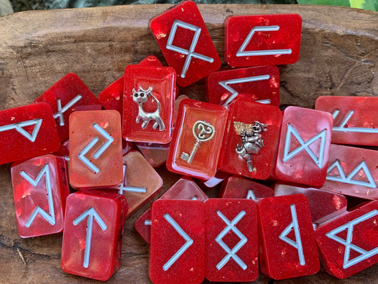 Freya Elder Futhark Runes ~ Inspired Resin