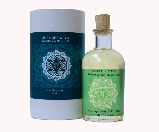 Organic Aromatherapy Massage Oil Heart Chakra Blend