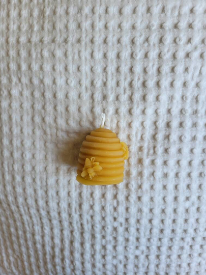 Beeswax Candle, Unique Organic Natural Handmade Gift Idea, Mother's Day Gift, Pillar Beehive Candle