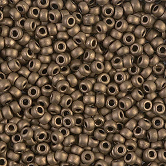 Miyuki Seed Beads 6/0 6-2006 20Grams Matte Metallic Bronze Glass Beads, Size 6 Bead, Japanese Round Bead