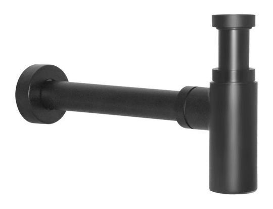 Rawiplast - Black Powder Coated Brass Waste Bottle Trap Drain Siphon Basin Sink 5/4'