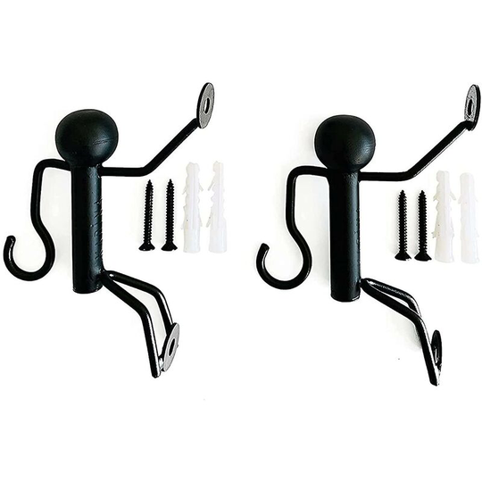 Thsinde - 2 Pack Metal Hanging Plant Bracket Hook, Heavy Duty Plant Hooks With Screws Simple Outdoor Wall Plant Hangers