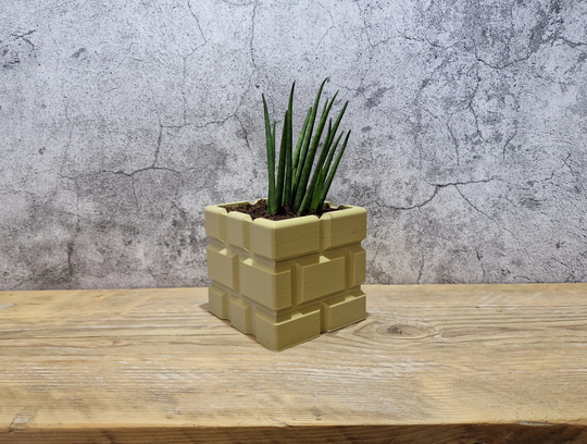 3D Printed Square Mario Planter Pot - Decoration | Cool Gift