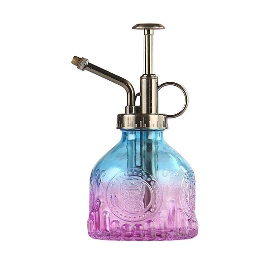 Glass Spray Bottle, Vintage 7.5 'Tall Watering Can with Top Pump, Leak-Proof High Atomizing Nozzle for Flower Garden Plants, Cleaning Solutions