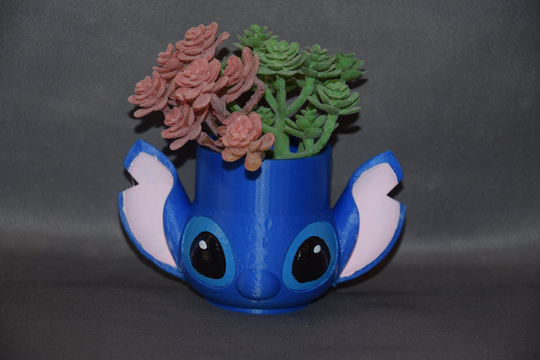 Stitch Lilo & Stitch Inspired Flower Succulent Pot Planter Air Plant Coin Holder Figure 3D Printed Usa