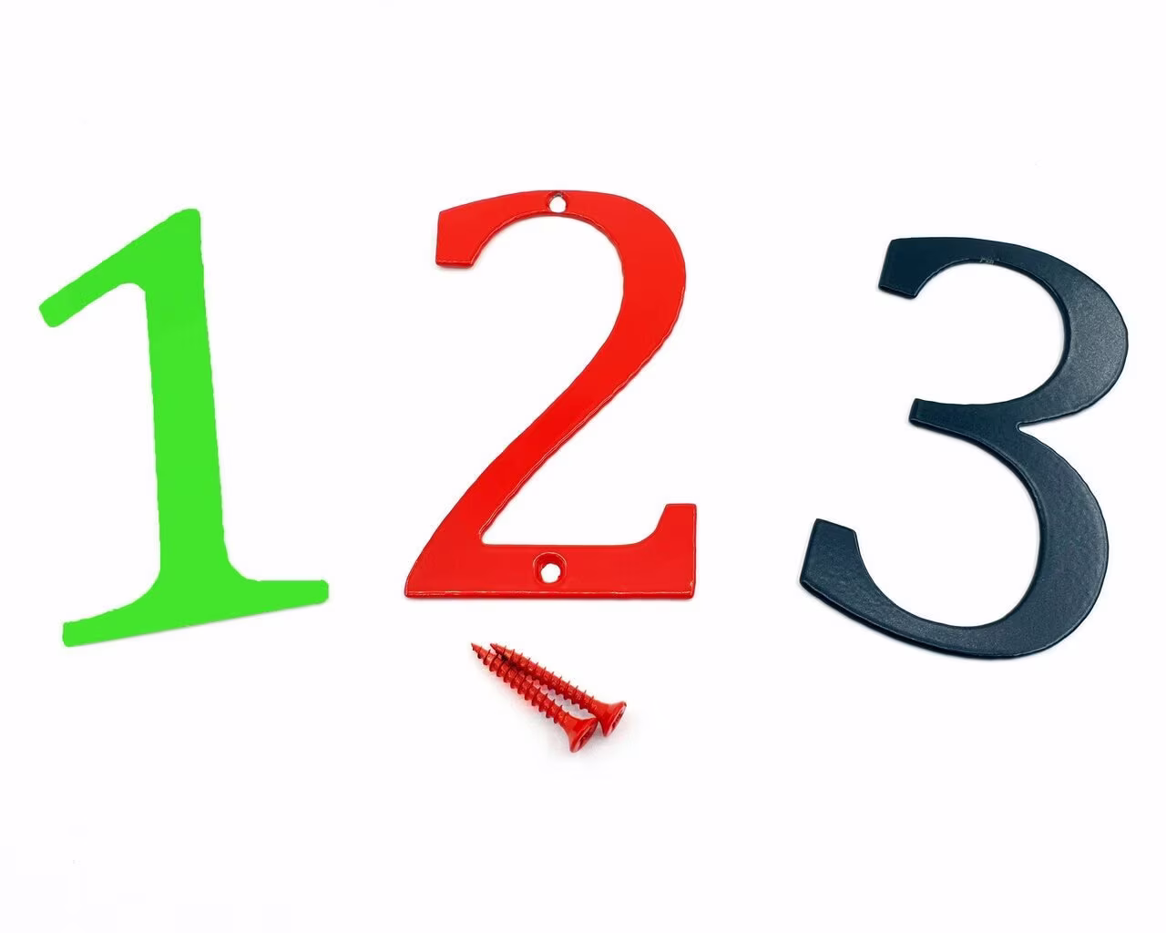 Metal House Numbers - 4 Sizes, Powder Coated, Sign, Letters, Gate