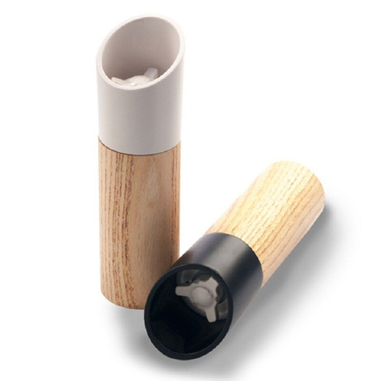 Readcly - 2 Piece Salt Or Pepper Grinder Set Beech Wooden Salt and Pepper Mills Shaker Pepper Or Salt Grinder Wood with a Adjustable Ceramic Rotor