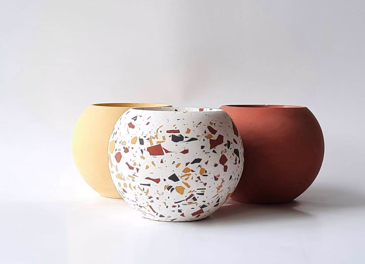 Terrazzo Planter, Gifts For Her, Succulent Pot Set Of 3, Cement Pot, Indoor Planter, Housewarming