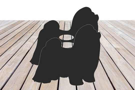 Shih-Tzu Garden Planter - Metal Outdoor Black Ornament