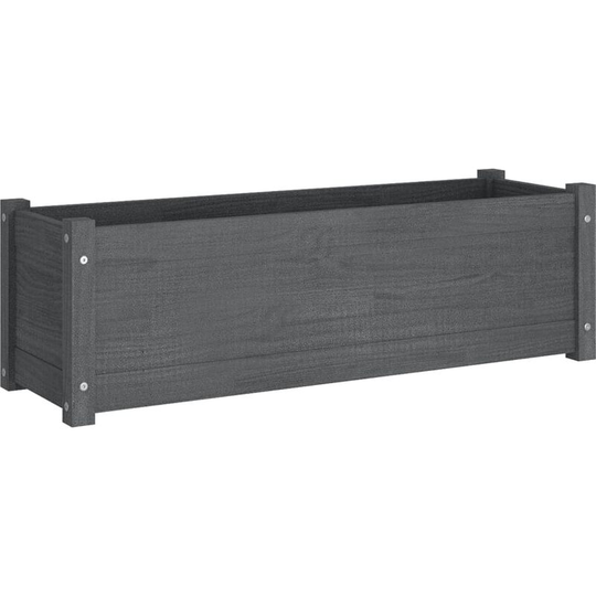 Garden Planter Grey 100x31x31 cm Solid Pinewood Vidaxl Grey