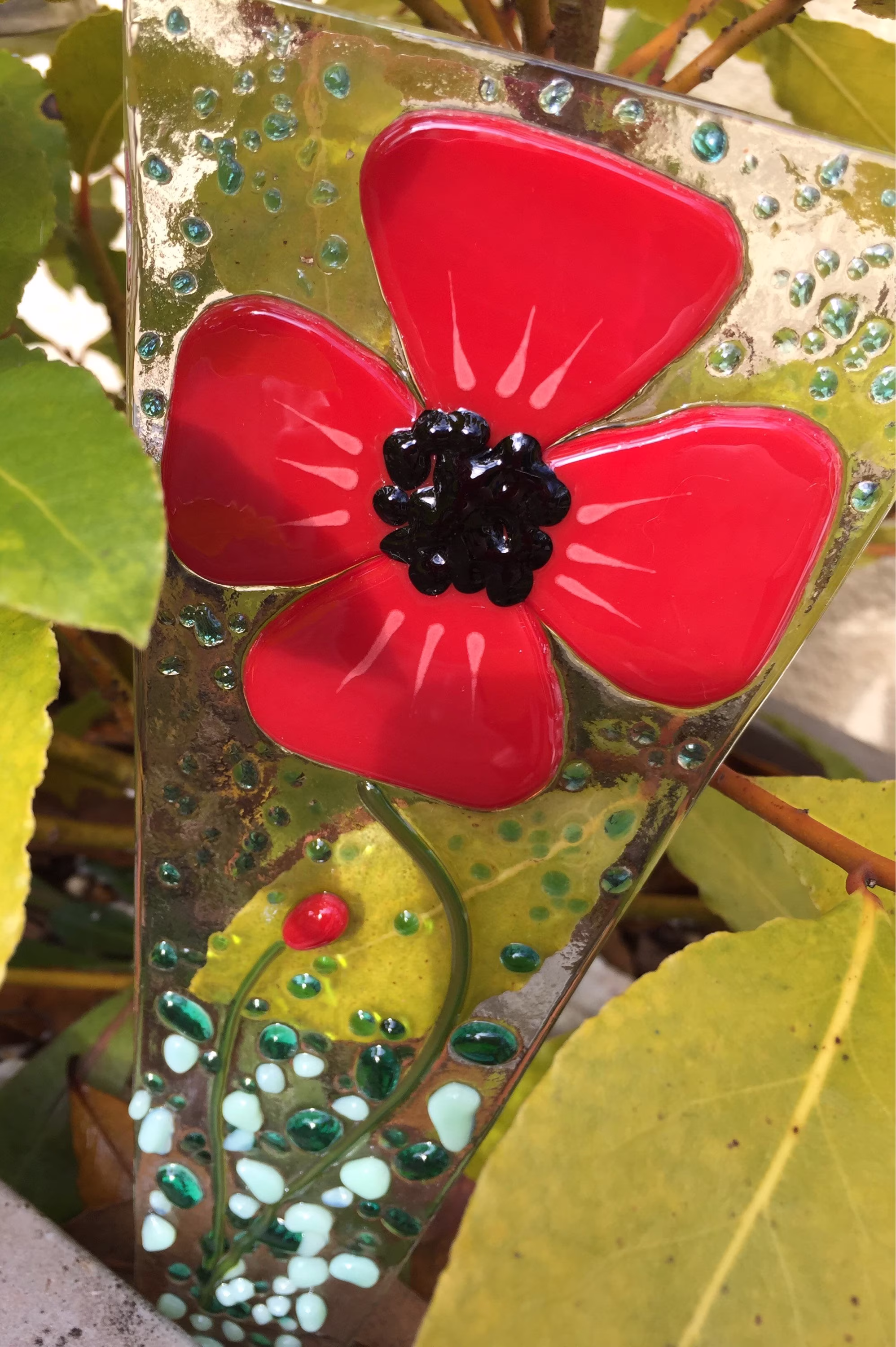 Poppy Garden Plant Stake