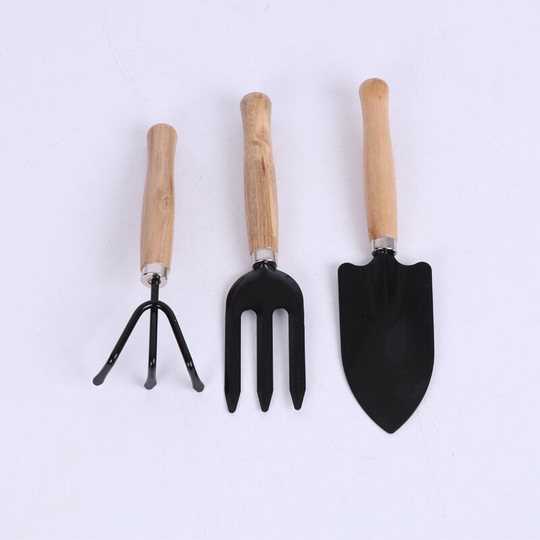 3 pcs Mini Gardening Tools, Gardening Kit Small Rake Handle for Garden Plants Indoor Outdoor - Muff