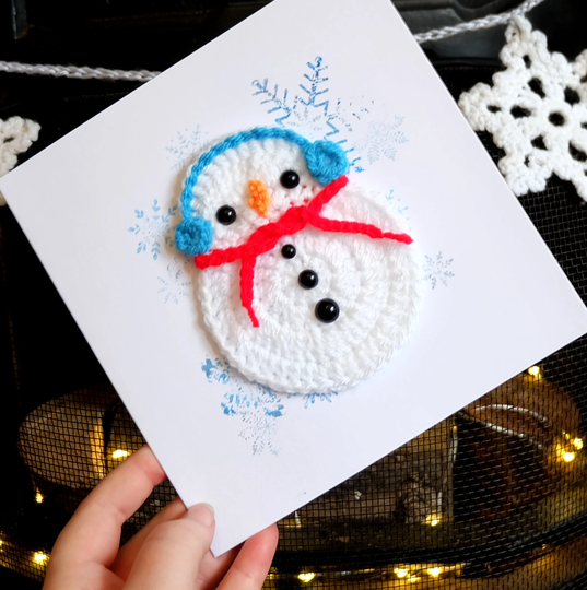 Christmas Card Snowman Cute Merry For Her Seasons Greetings Personalised Happy Holidays Best Friend Festive Let It Snow
