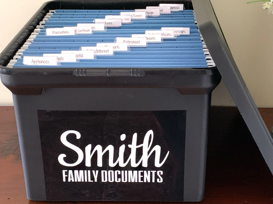 House Warming Gifts New Home , Home Filing System Documents File Box Household Bridal Shower Gift Records