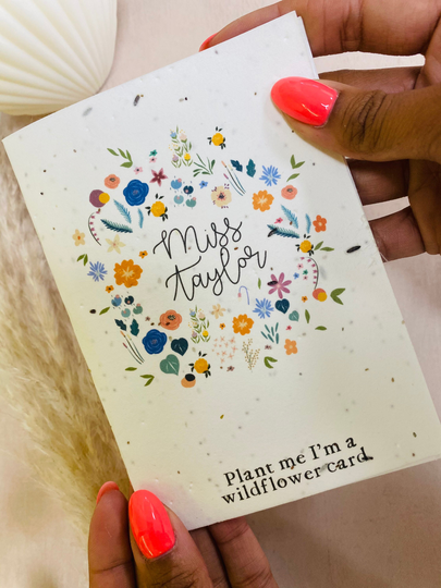 Wildflower Seed Teacher Floral Card