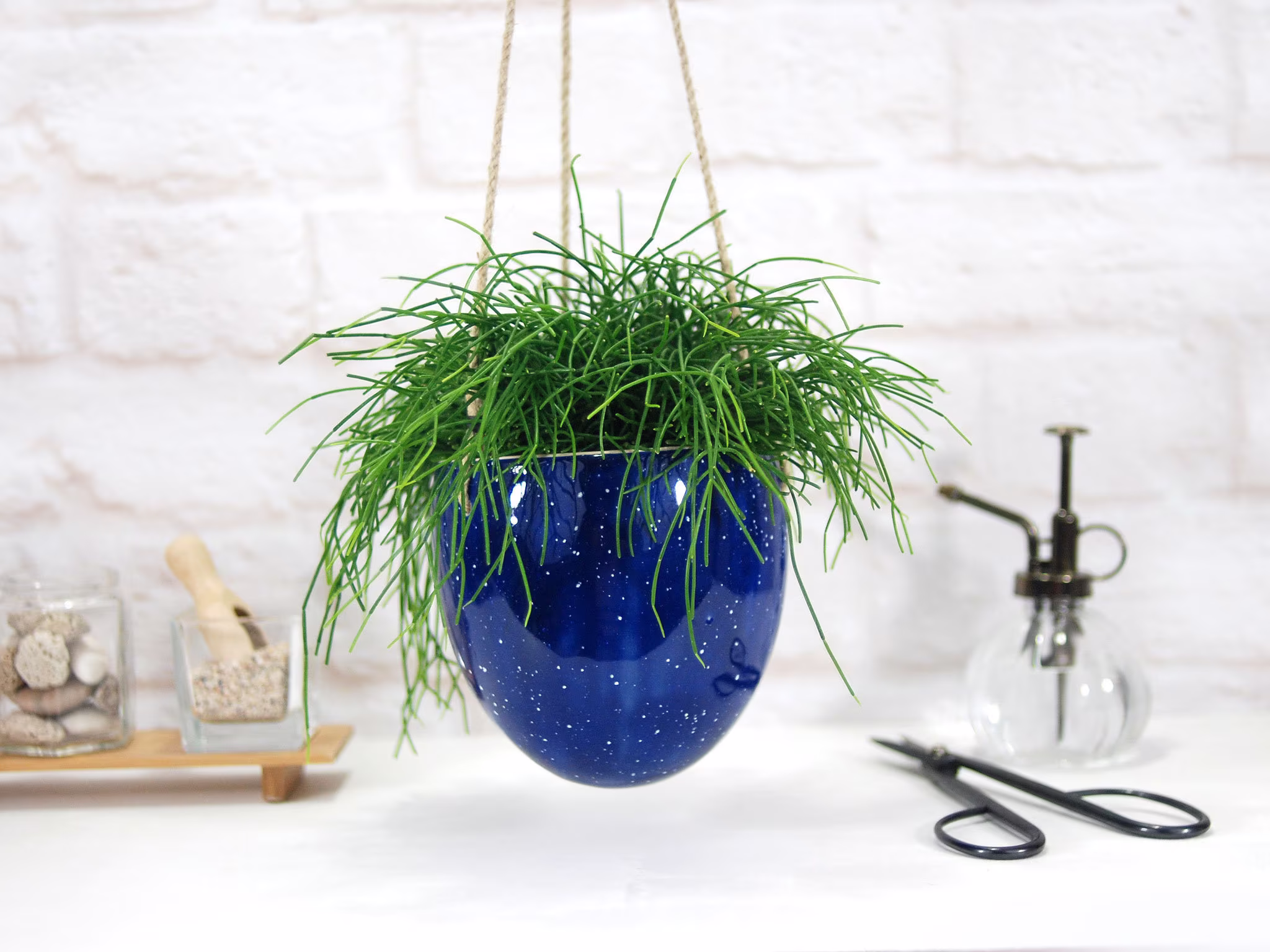 Large Handmade Ceramic Hanging Planter | Pottery Plant Pot Garden Outdoor Modern Home Decor Gift