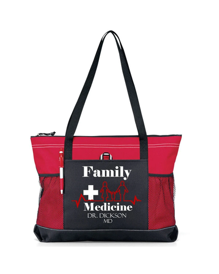 Personalized Family Medicine Tote Bag, Available in 7 Colors