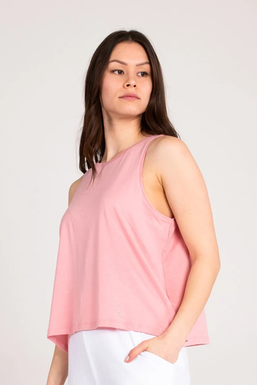 Organic Sustainable Racer Front Vest Top - Pink