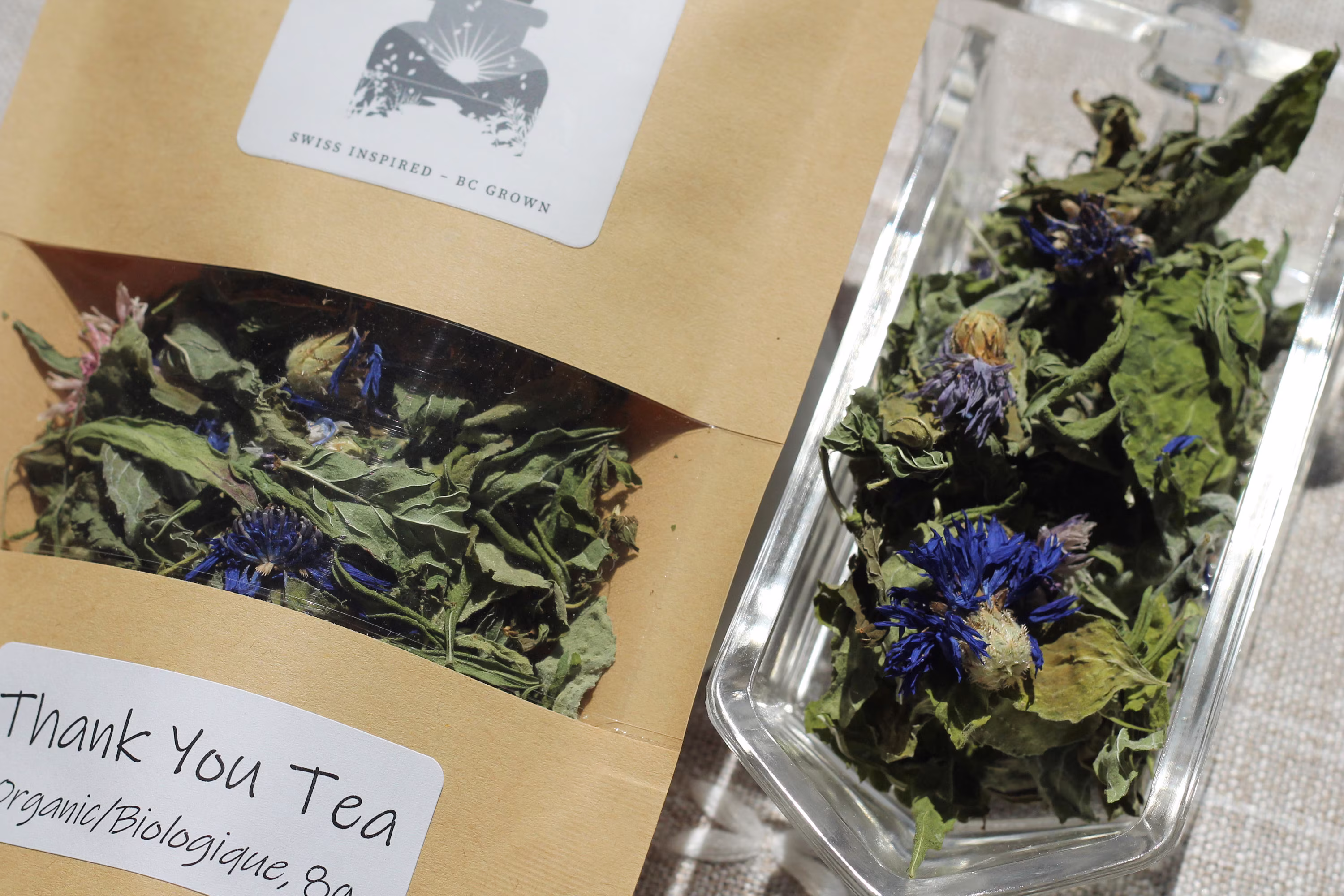 2022 Harvest Organic Thank You Tea Infusion, Personalized Herbal Blend, Sustainable Farm Grown