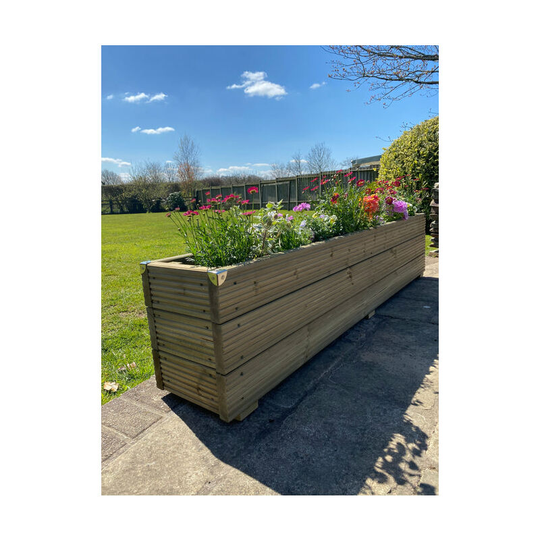 Ruby Uk - Large Deluxe Decking Planter 2.1m l x 0.3m w x 5 Boards High